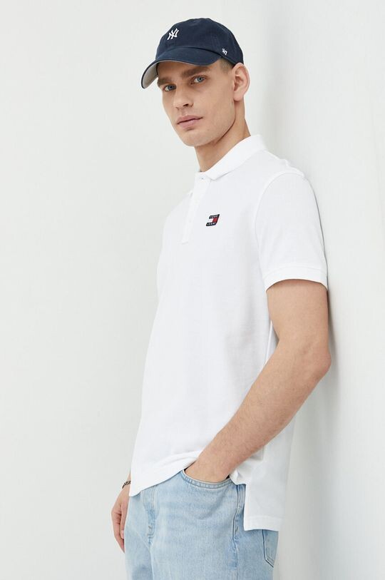 

Хлопковая рубашка-поло Tommy Jeans, белый