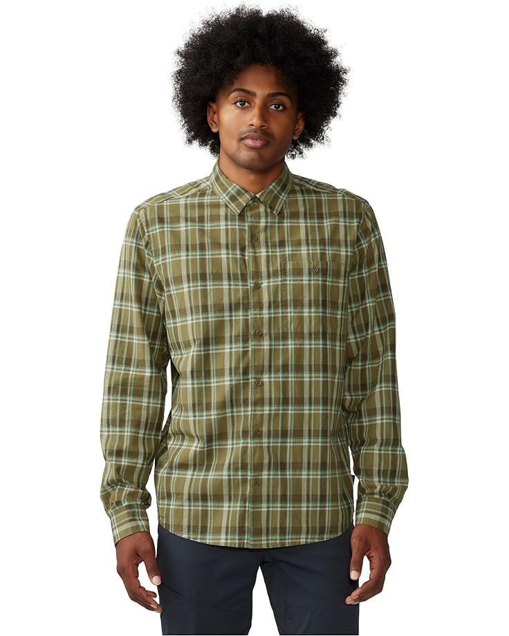 Рубашка Mountain Hardwear Big Cottonwood Canyon Long Sleeve, цвет Combat Green Trailhead Plaid