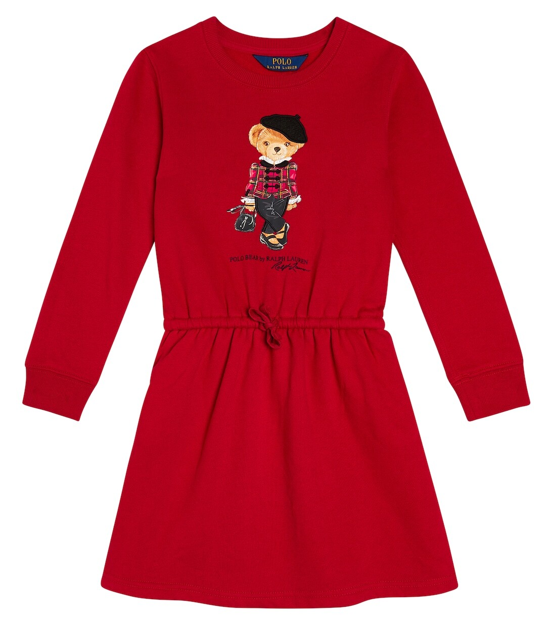 

Платье polo bear из смесового хлопка Polo Ralph Lauren Kids, красный