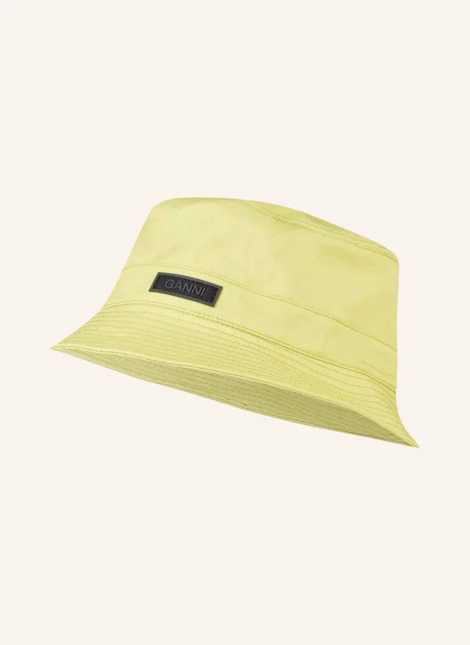 цена Панама-шляпа Ganni, зеленый