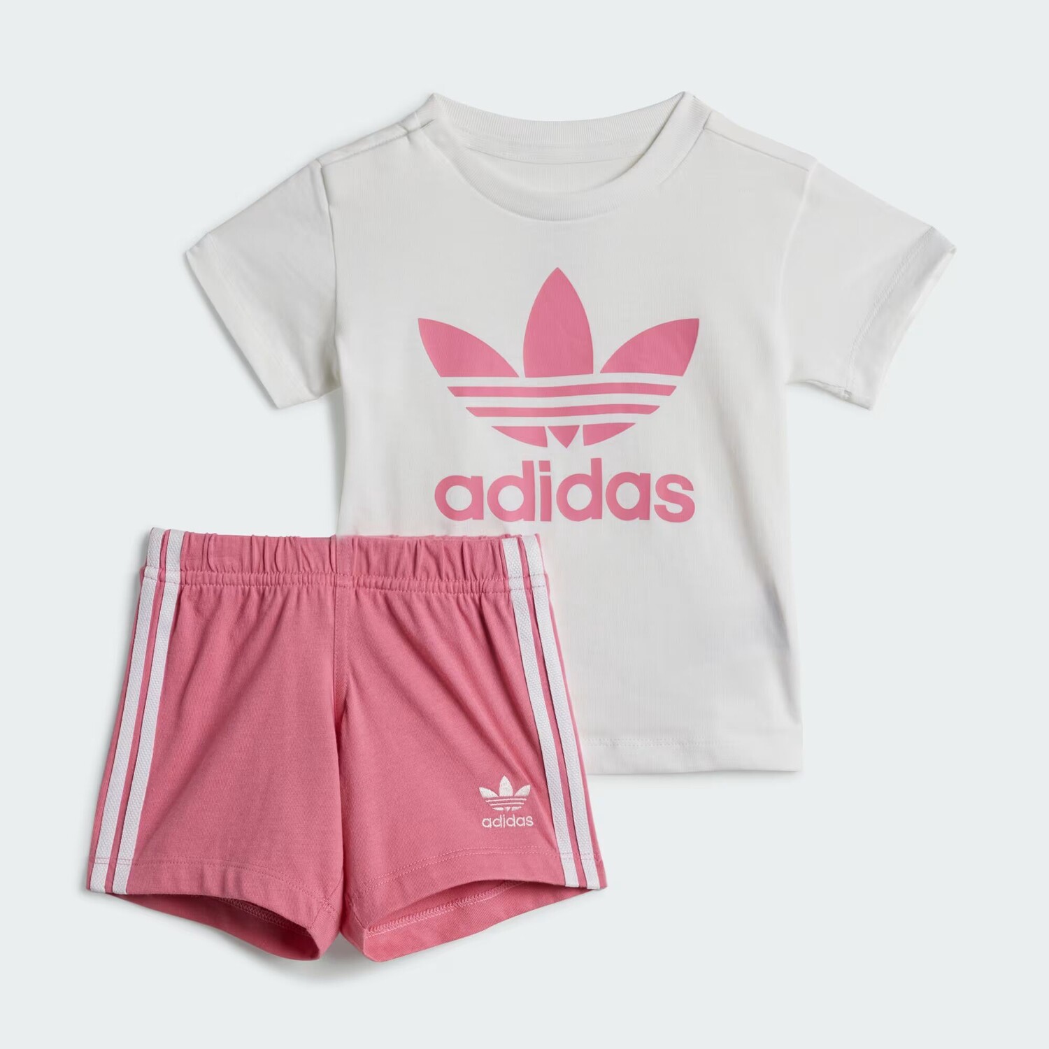 

Комплект футболок с шортами для детей Adidas, цвет Rose Tone/White