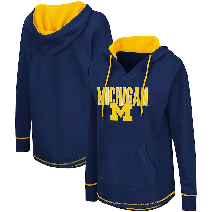 

Пуловер с капюшоном Colosseum Michigan Wolverines, нави