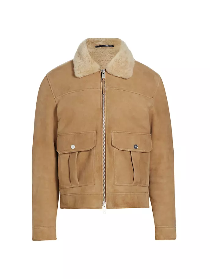 

Замшевая куртка с отделкой из овчины Roseberry Reiss, цвет stone