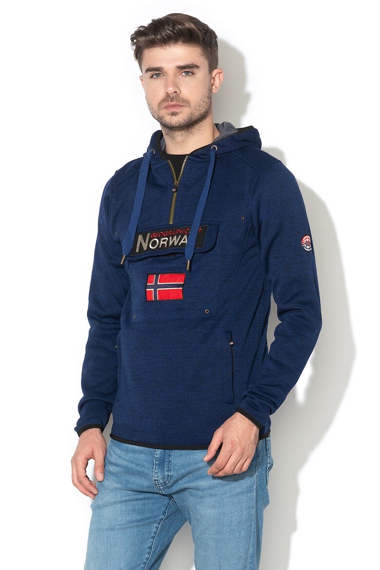 

Толстовка элитного трикотажа с вшитым карманом Geographical Norway, черный