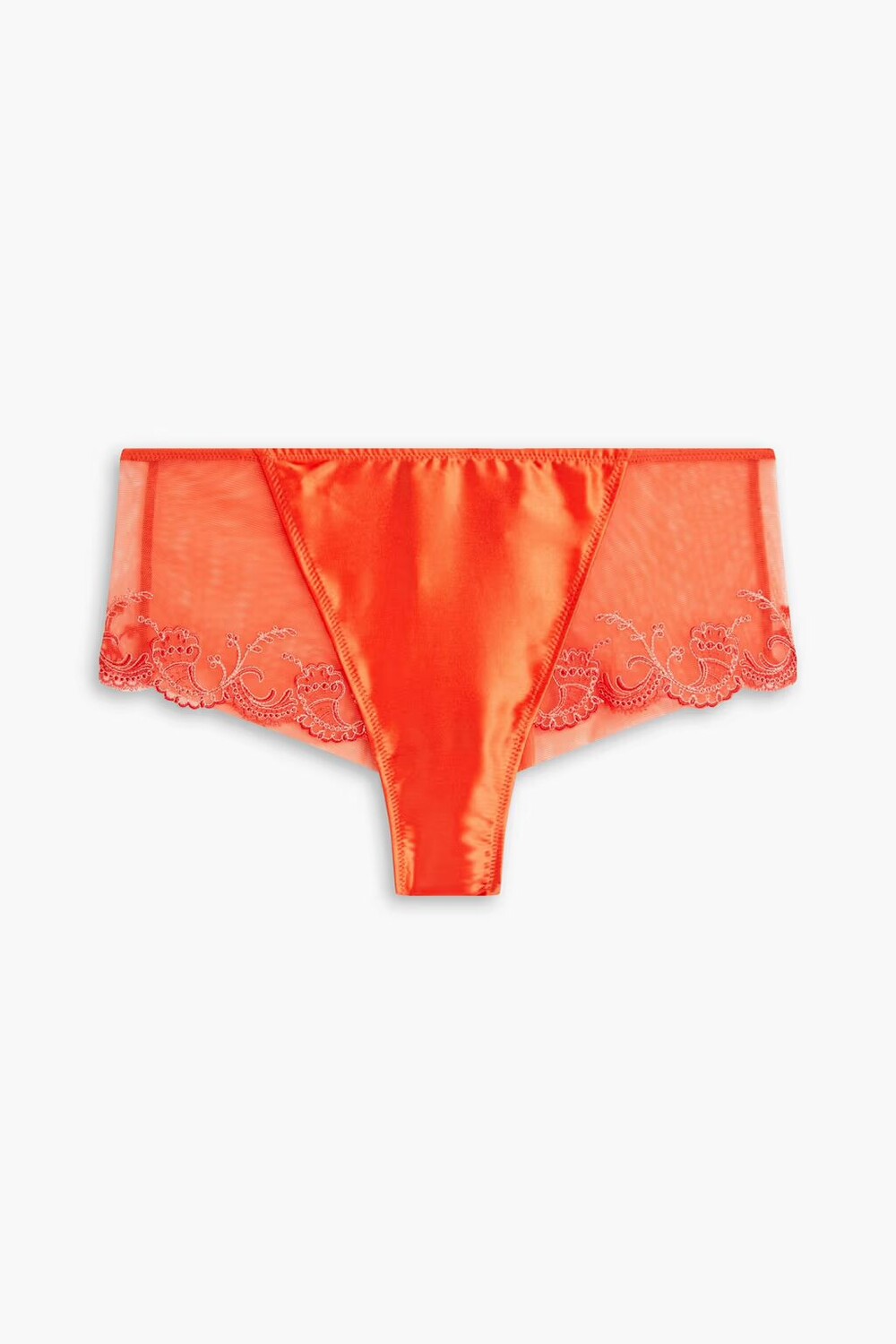 

Трусы из тюля и атласа с вышивкой Splendeur Soie средней посадки Lise Charmel, оранжевый