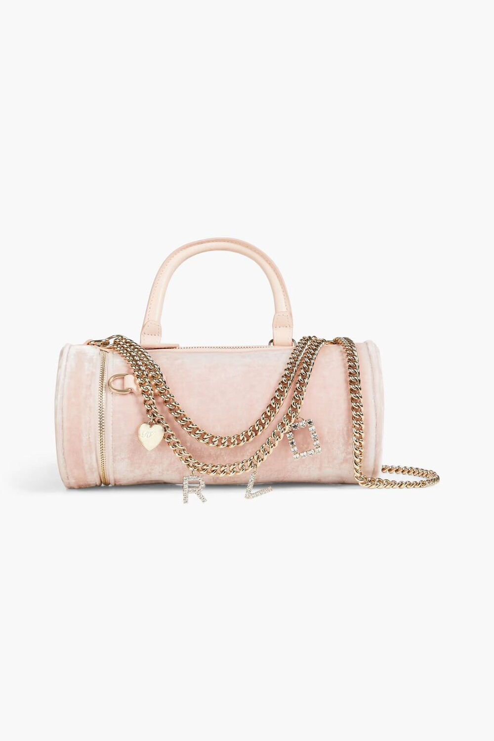 

Украшенная бархатная сумка-тоут Roger Vivier, пастельно-розовый