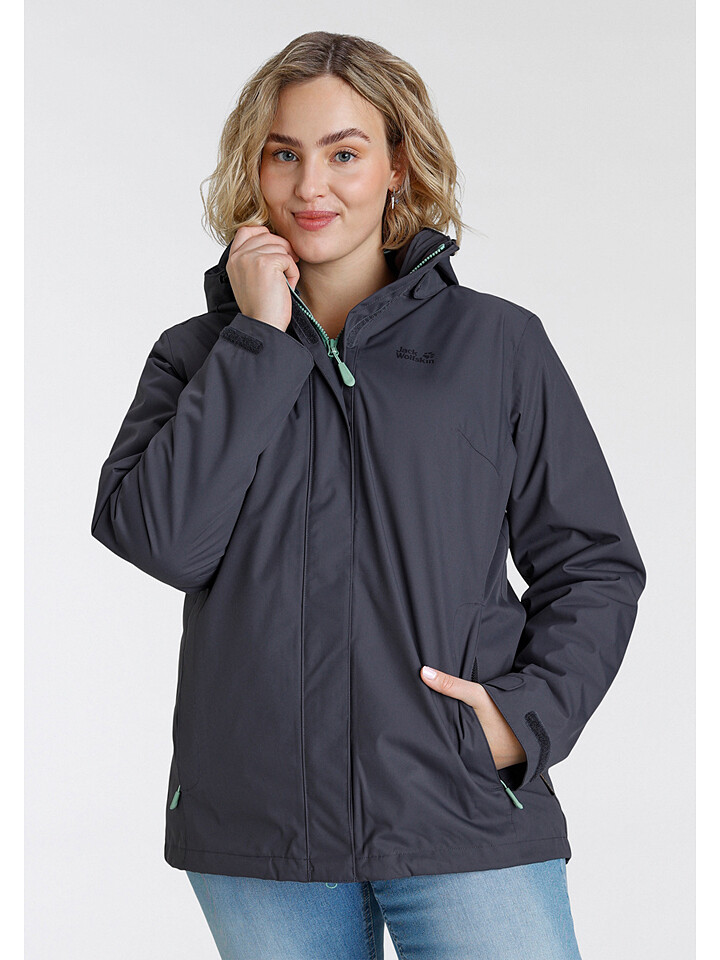 

Куртка софтшелл Jack Wolfskin 3in1 Ross Ice, цвет Anthrazit/Mint