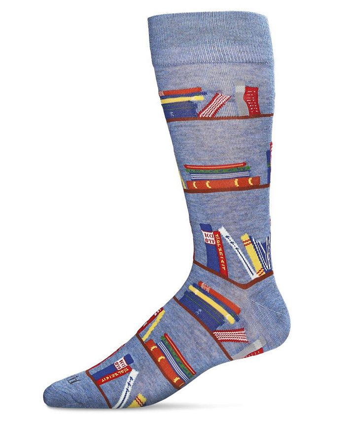 мужские носки new york rayon from bamboo novelty crew socks memoi Мужские носки Bibliophile Rayon from Bamboo Novelty Crew Socks MeMoi, синий