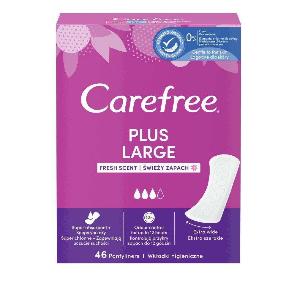 

Carefree Plus Large Fresh Scent ежедневные прокладки, 46 шт.