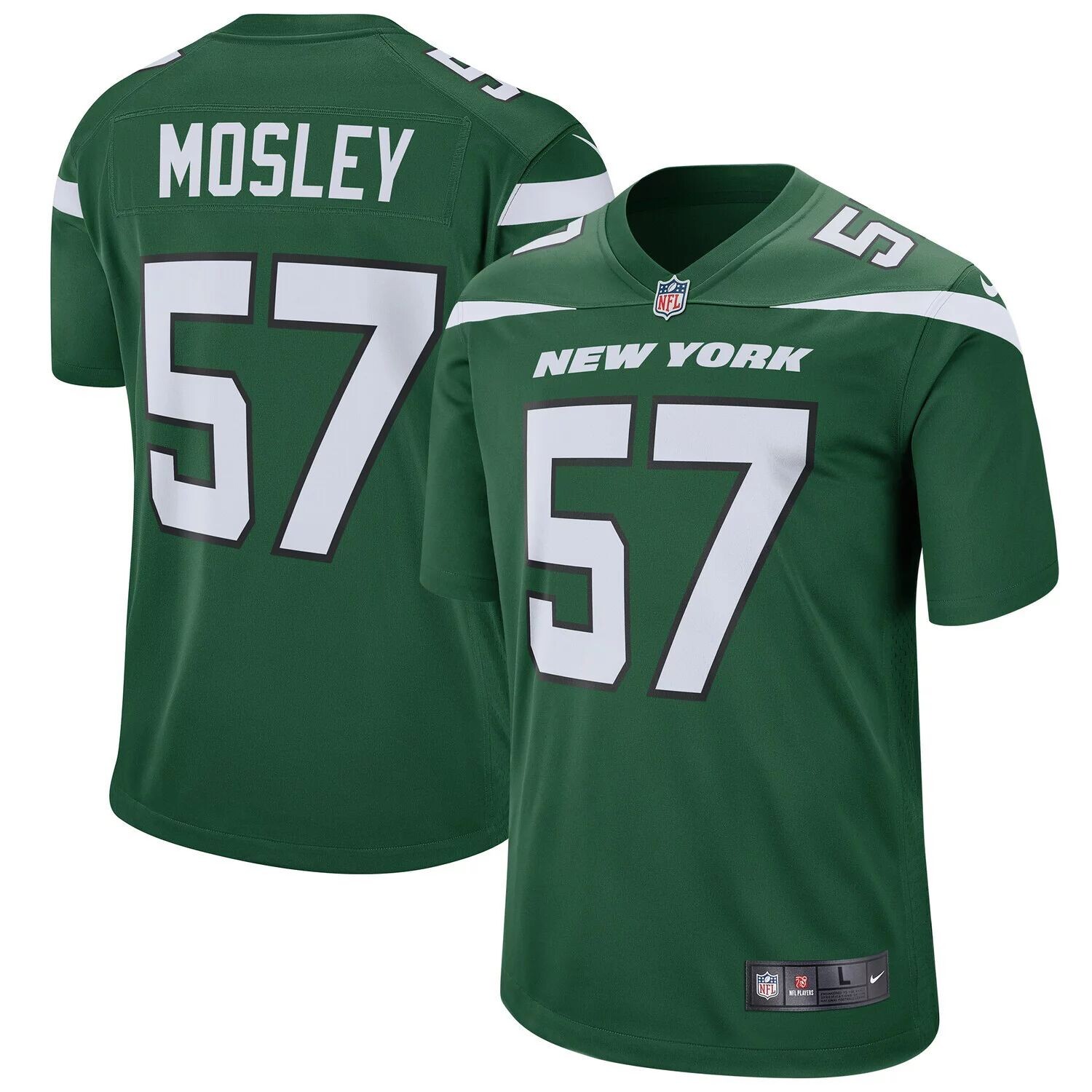 

Мужская игровая майка CJ Mosley Gotham Green New York Jets Nike