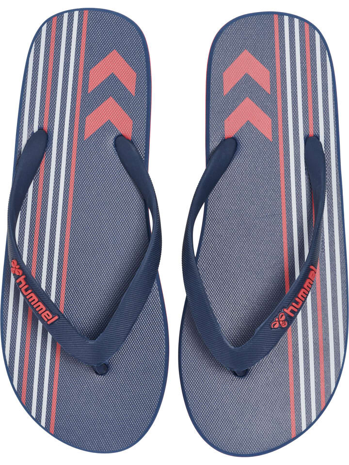 

Шлепанцы Hummel Flipflop Multi Stripe Erwachsene, цвет black iris/flame scarlet