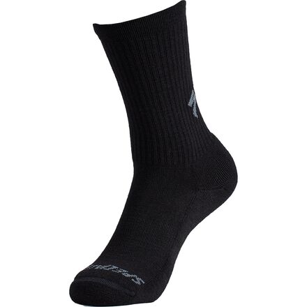 Высокие носки с логотипом средней плотности из мериносовой ткани Specialized, черный