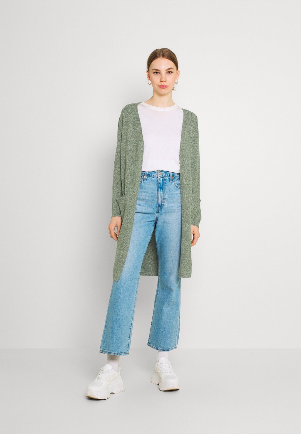 

Кардиган Vero Moda Vmdoffy Ls Long Open Ga Noos, лавровый венок/меланж