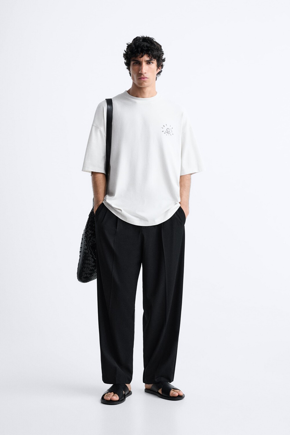 

Футболка с текстом Zara, серый