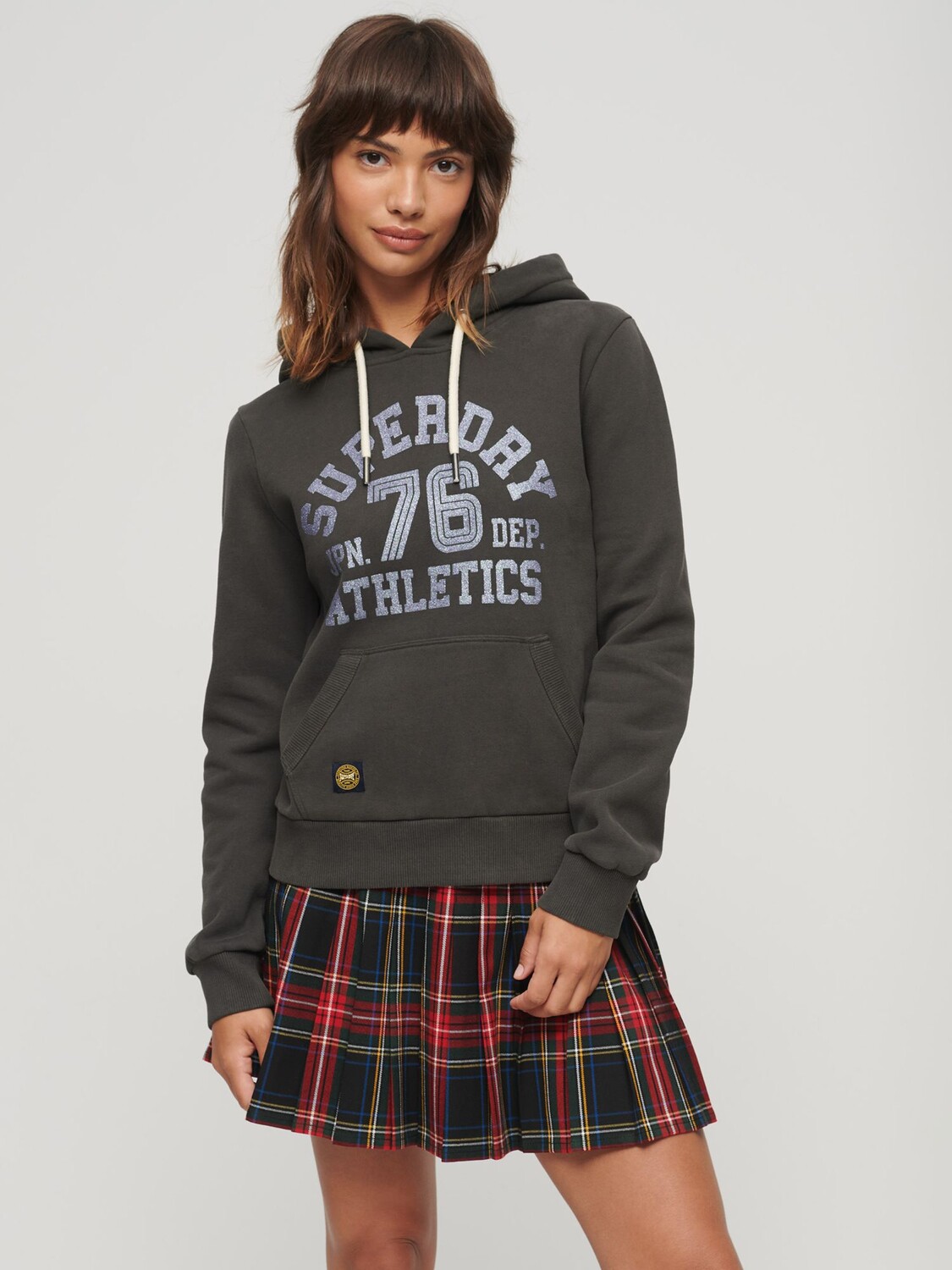 

Толстовка с графическим рисунком College Superdry, винтажный черный