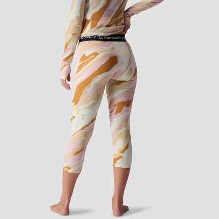 

Брюки средней плотности из мериноса с принтом Spruces 3/4 женские Backcountry, цвет Soft Camo