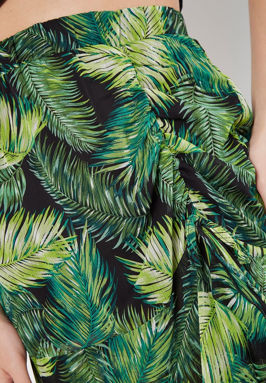 

Юбка макси TROPICAL LEAF TIERED Apricot, зеленый