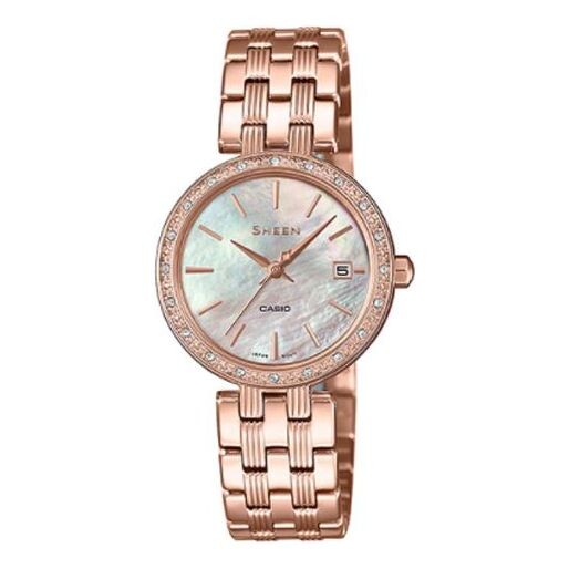 

Часы CASIO SHEEN Waterproof Stainless Steel Strap White Analog, белый