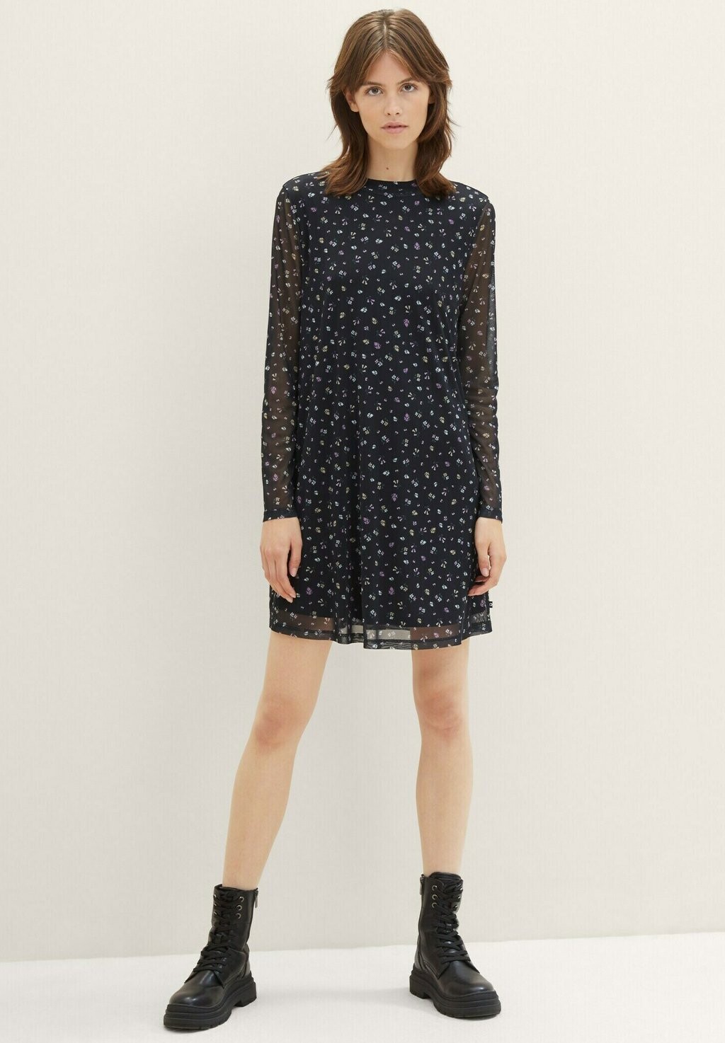 

Повседневное платье TOM TAILOR DENIM, цвет black small flower print