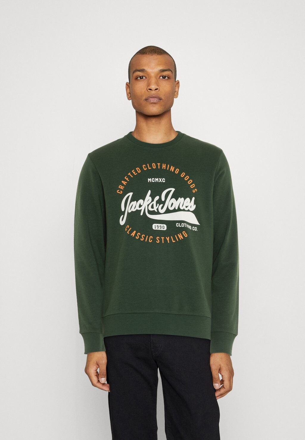 

Толстовка Jack & Jones Jjmikk Crew Neck, вид на горы, Серый