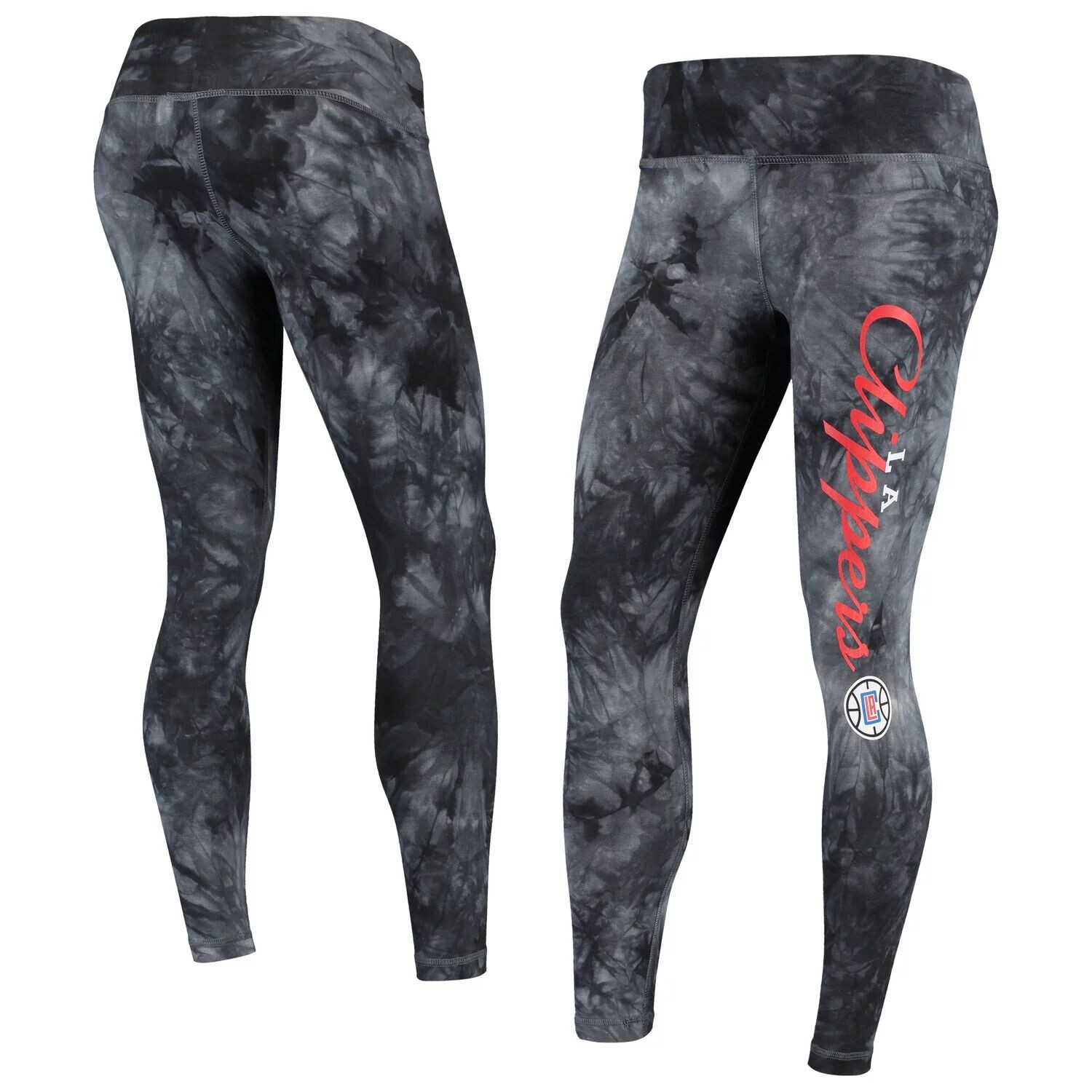 

Черные женские леггинсы Concepts Sport LA Clippers Burst Tie Dye