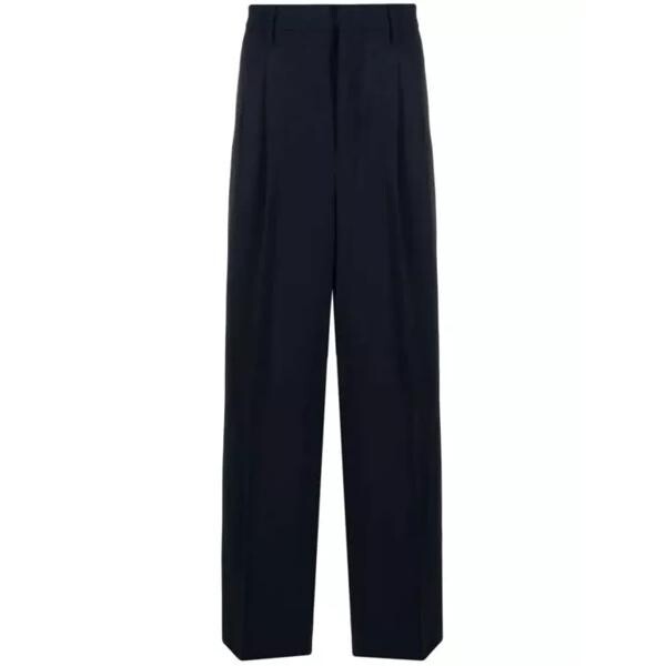 

Брюки pleated wide-leg trousers Ami Paris, черный