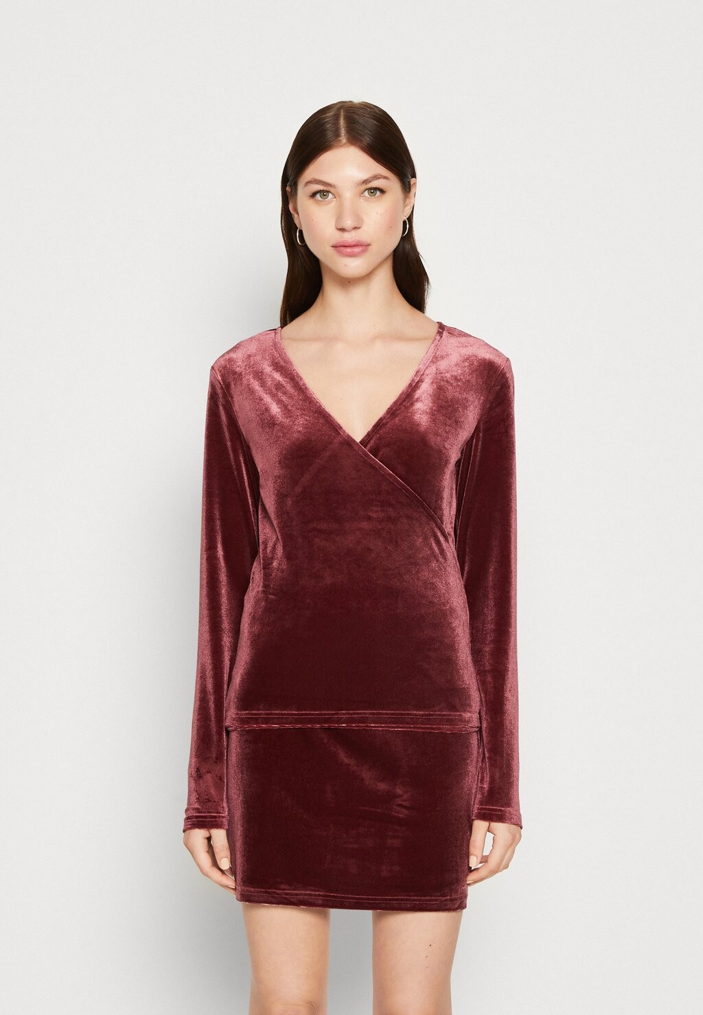 

Футболка с длинным рукавом Pcjoanna Pieces, цвет tawny port