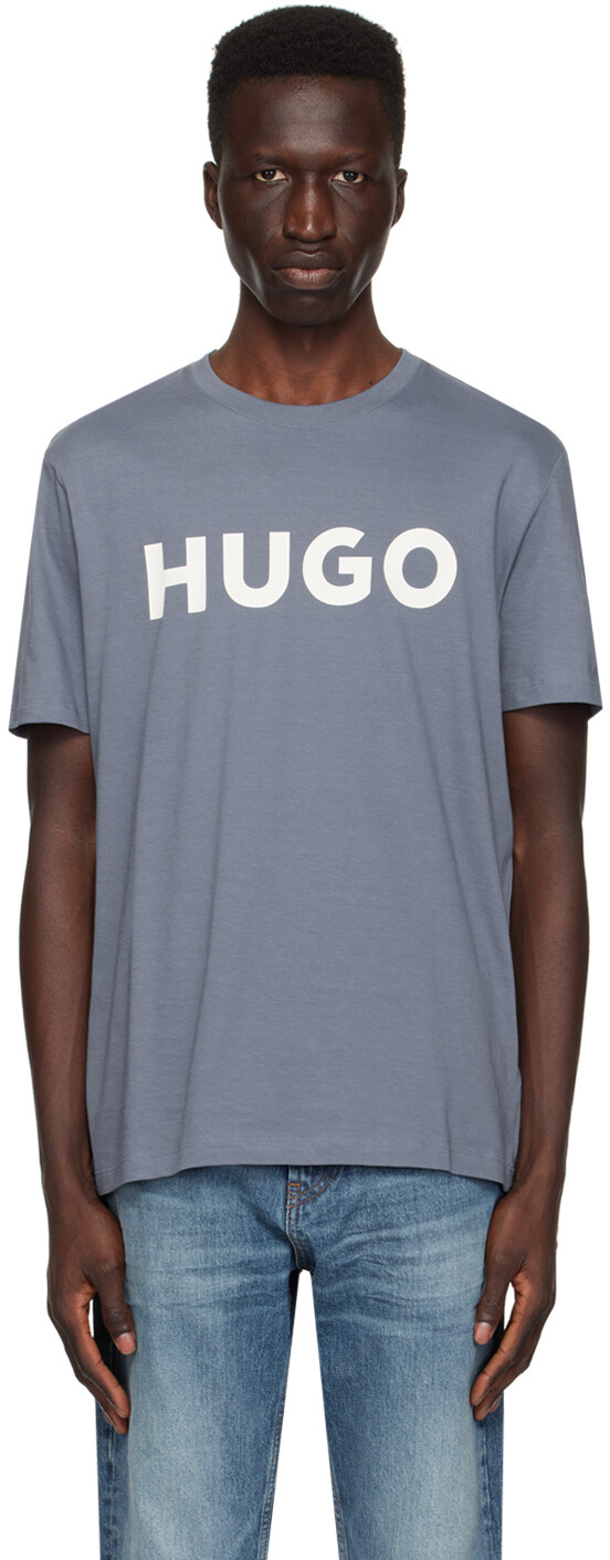 

Синяя футболка с принтом Hugo, цвет Open blue