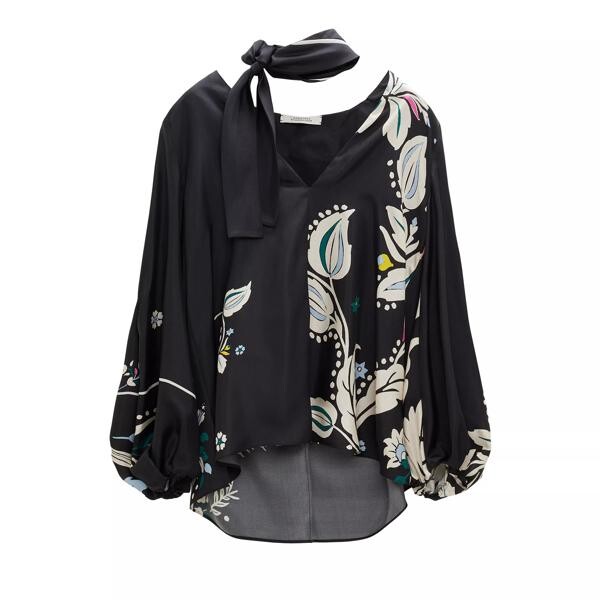 

Футболка flower whirl bluse 092 black mix Dorothee Schumacher, черный