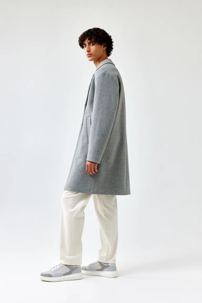 

Пальто из смесовой шерсти H&M, серый