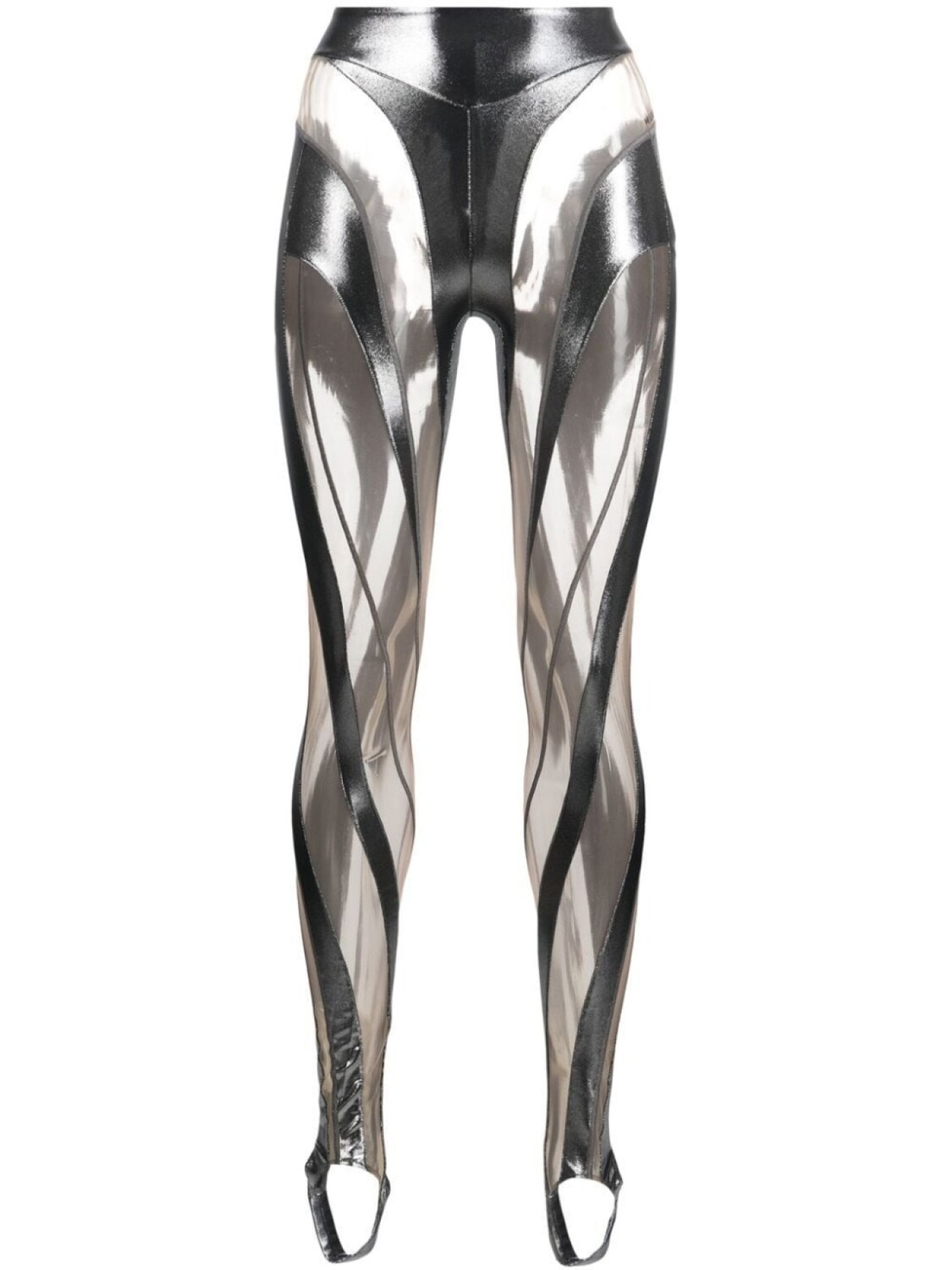 

Mugler легинсы с принтом, серебристый