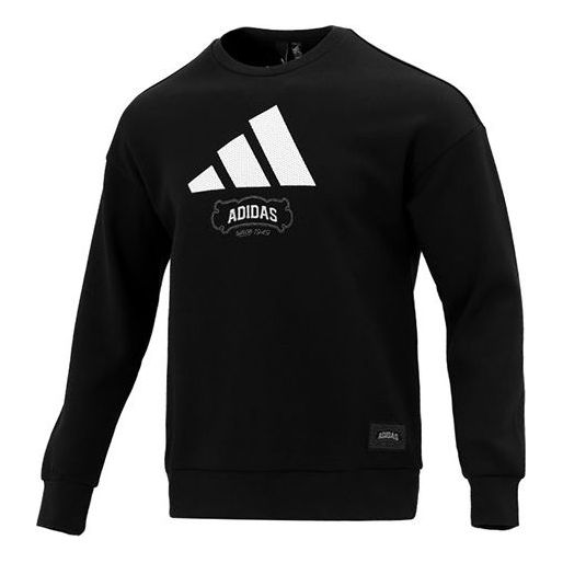 Толстовка Men's adidas St Crewgfx Swt Sports Round Neck Long Sleeves Pullover Black, черный