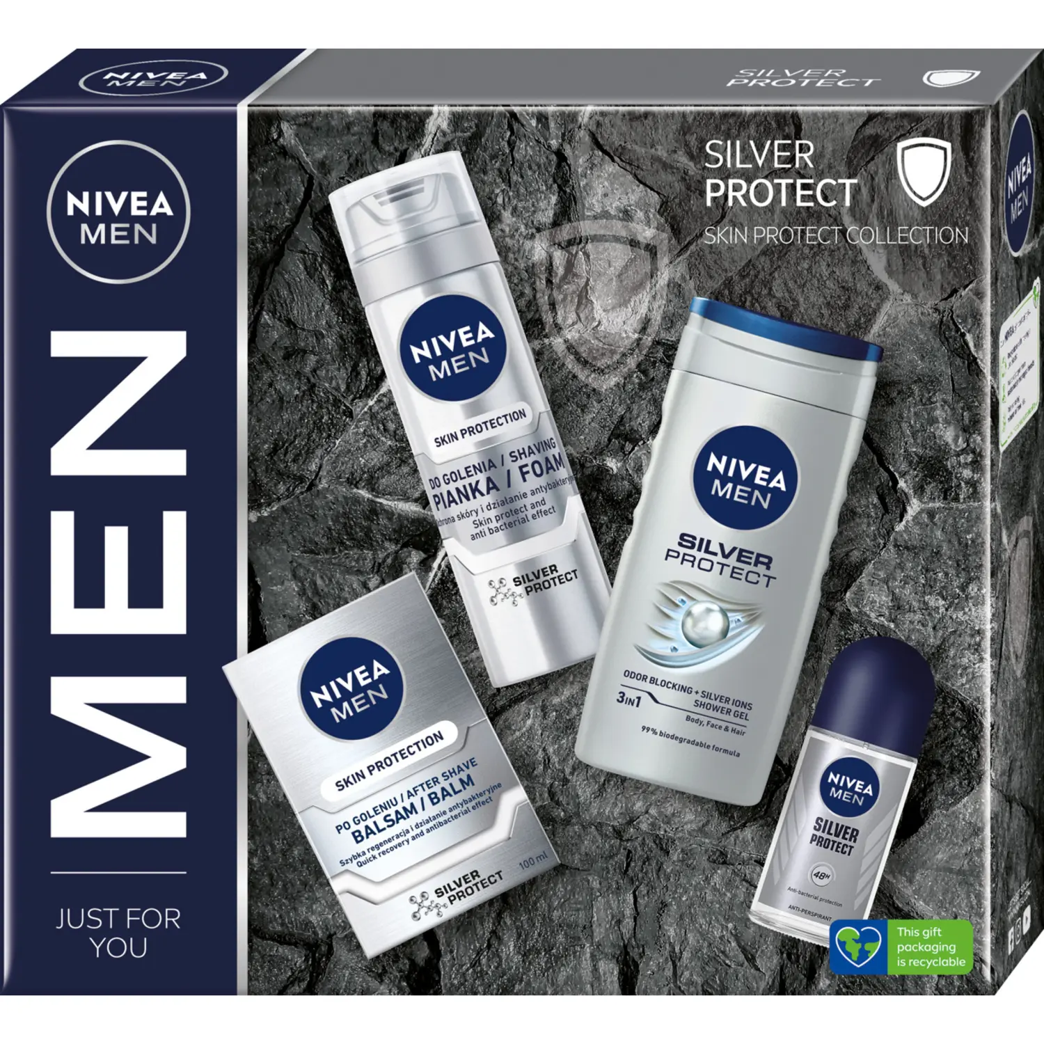 

Набор: пена для бритья Nivea Men Silver Protect, 250 мл