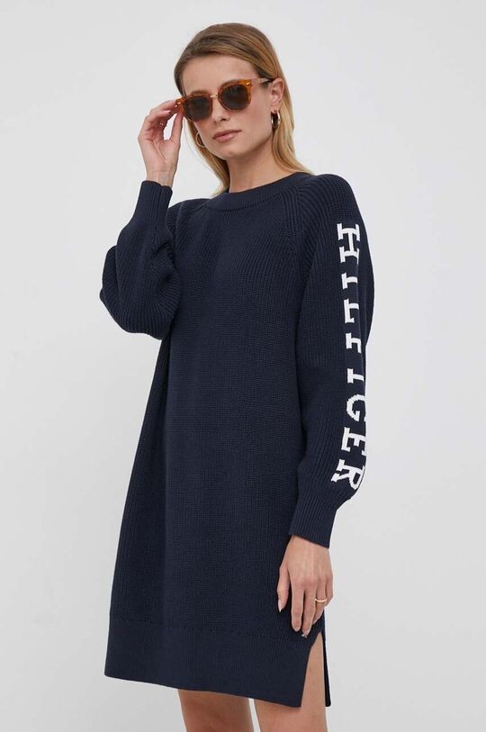 

Хлопковое платье Tommy Hilfiger, темно-синий