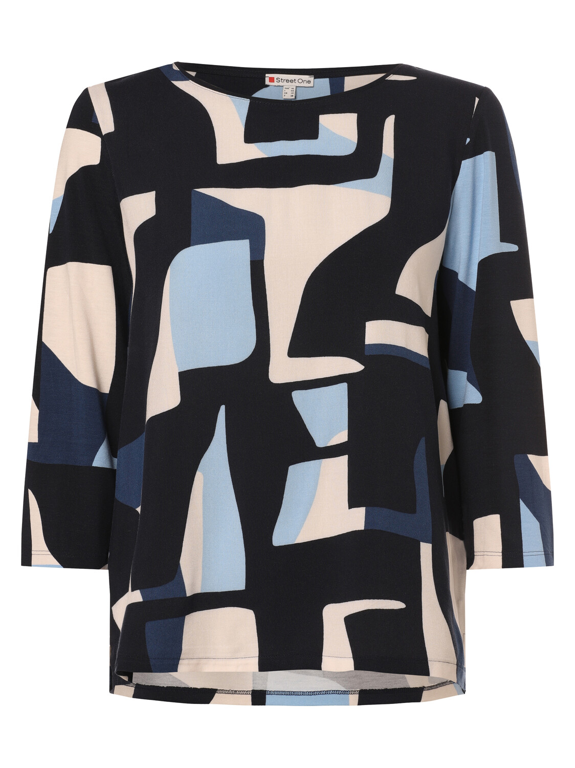 

Футболка Street One Blusen, цвет marine sand, Черный