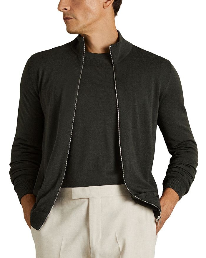 

Куртка REISS Hampshire из шерсти мериноса, зеленый