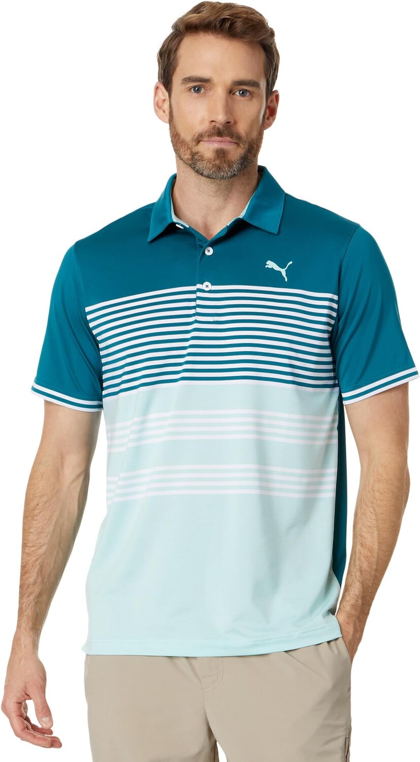 

Поло Mattr Track PUMA, цвет Pacific Green/Cay Heather