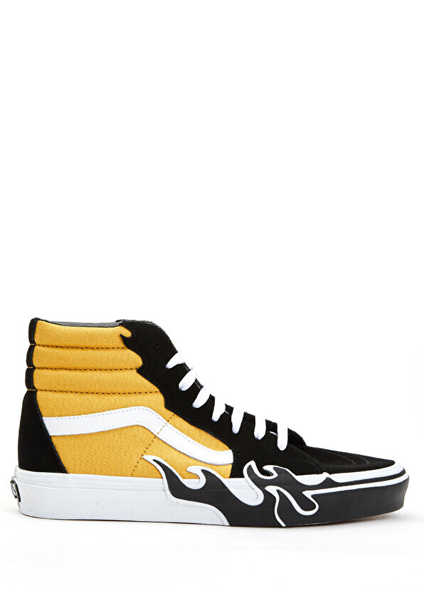 

Sk8 hi flame черные желтые мужские кроссовки Vans