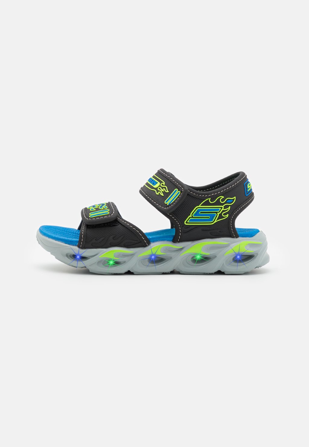 Треккинговые сандалии THERMO-SPLASH Skechers, цвет black/blue/lime сандалии для мальчиков skechers thermo splash черный
