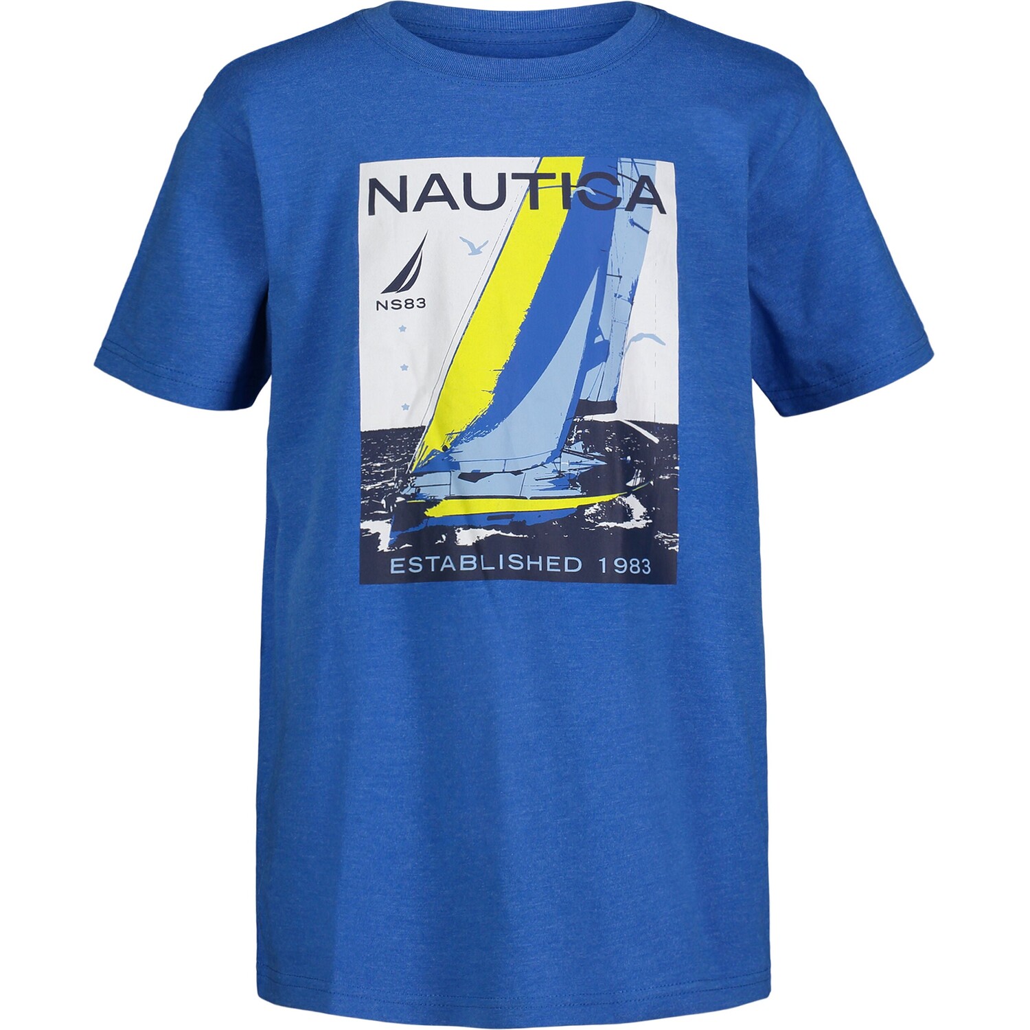 

Футболка Nautica для мальчиков с изображением парусного спорта (8-20), цвет Nrf Spinner Blue 18-4148