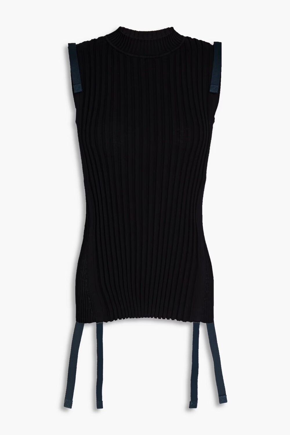 

Майка в рубчик на шнуровке из смесового хлопка Dion Lee, черный