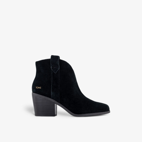 

Замшевые ботинки Constance Western на каблуке с язычком Toms, черный