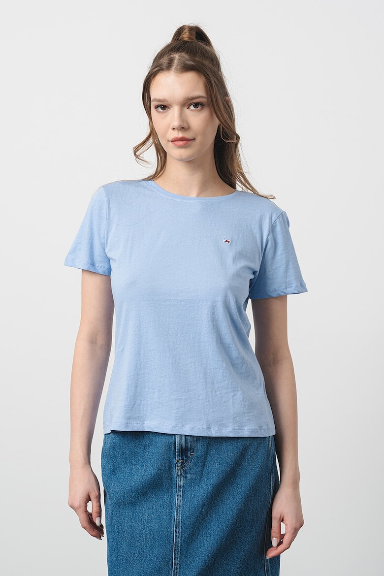 

Футболка из органического хлопка с овальным вырезом Tommy Jeans, синий