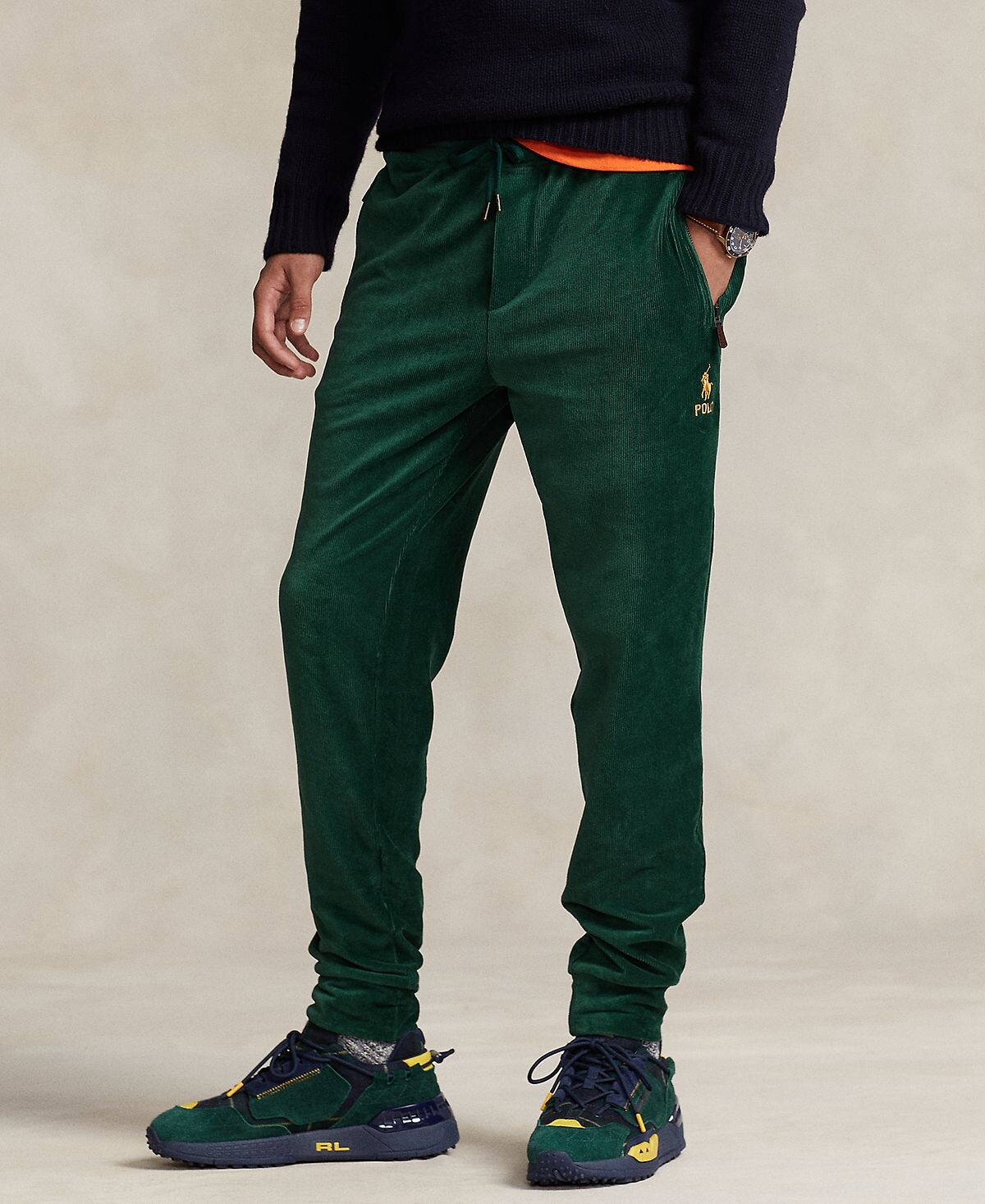 

Мужские трикотажные вельветовые брюки-джоггеры Polo Ralph Lauren