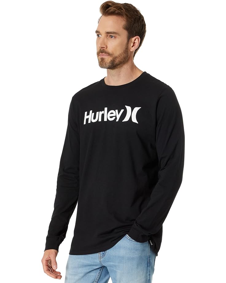 Футболка Hurley One & Only Solid Long Sleeve, черный цена и фото