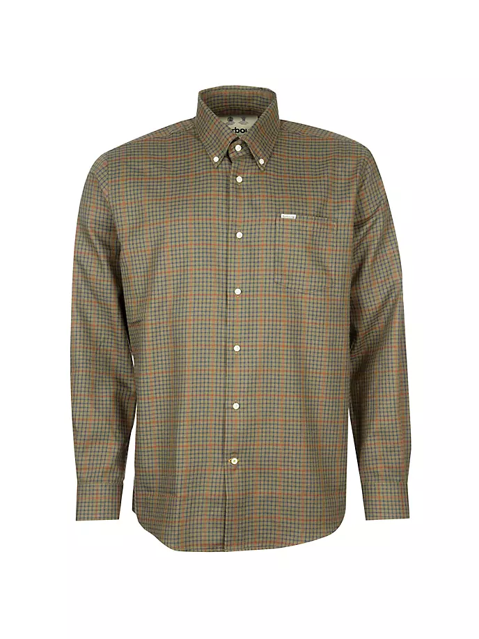 

Рубашка на пуговицах из термотканой ткани Henderson Barbour, оливковый