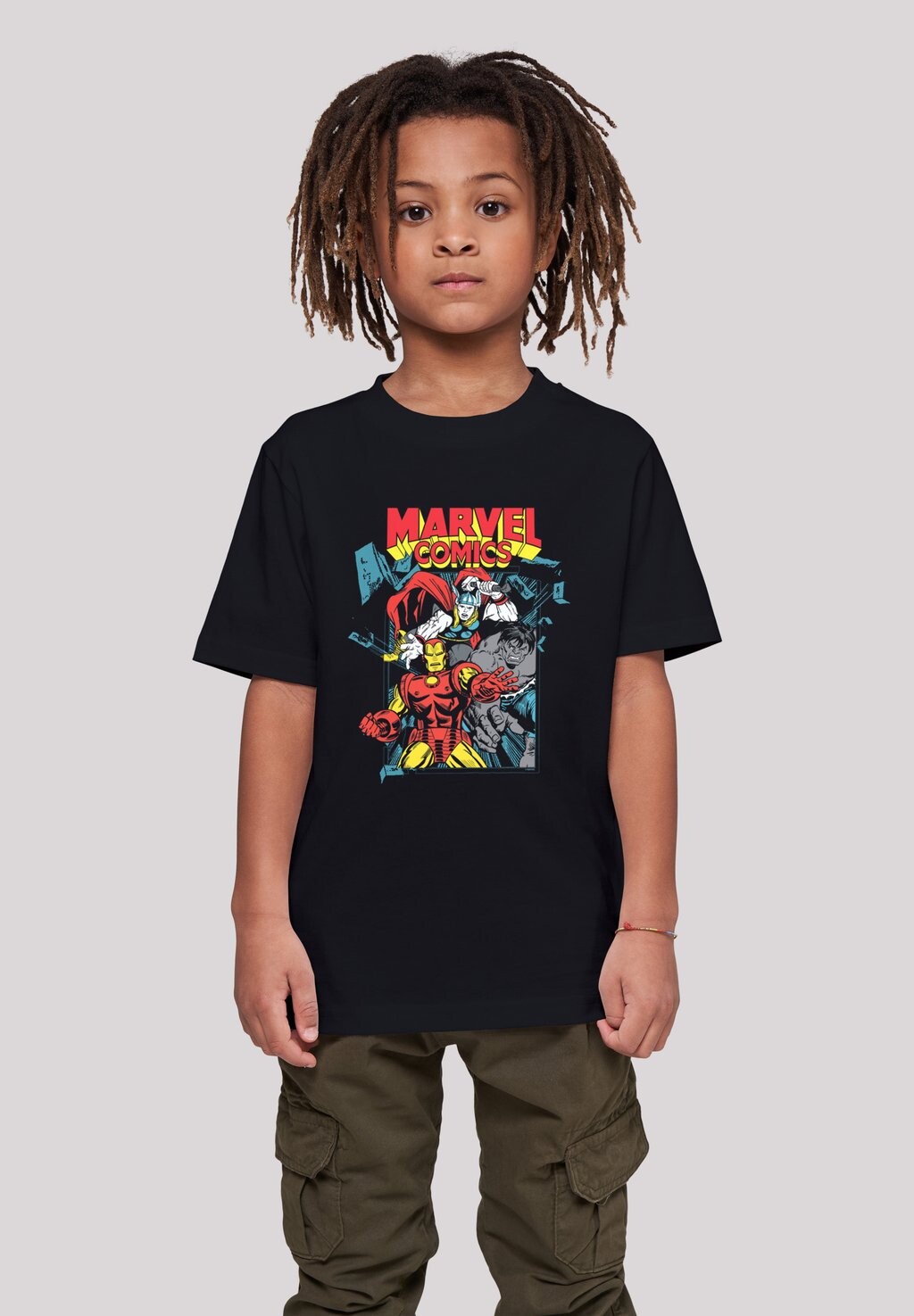 

Футболка с принтом T-SHIRT 'MARVEL COMICS TRIO POSE' F4NT4STIC, цвет black