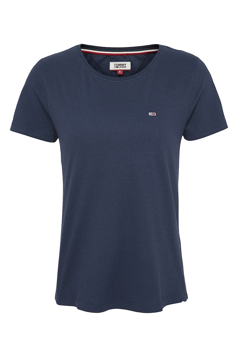 

Футболка из органического хлопка с овальным вырезом Tommy Jeans, синий