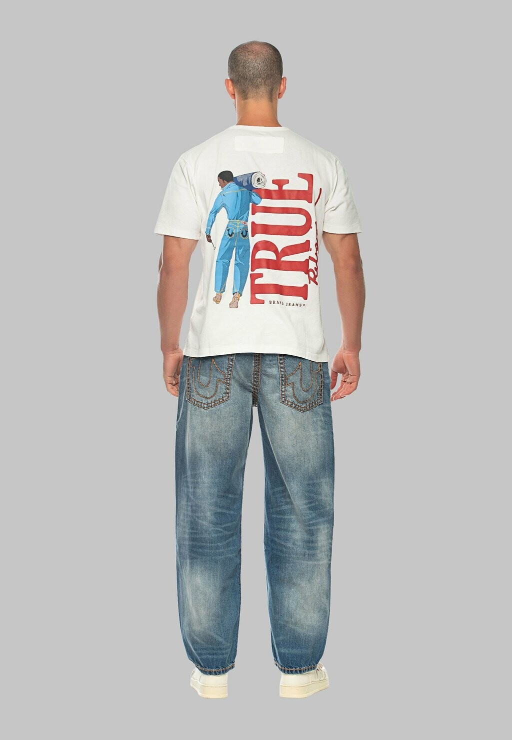 

Футболка с принтом X SÉBASTIEN AMI True Religion, цвет winter white