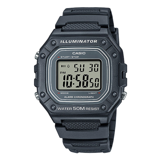 Часы Men's CASIO Sports f Waterproof 43.2mm Resin Strap Watch Mens Black Digital, черный